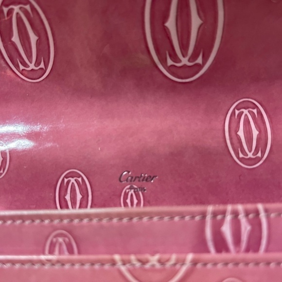 MUST DE CARTIER PINK PATENT CALFSKIN LEATHER HAPPY BIRTHDAY WALLET - Picture 11 of 16